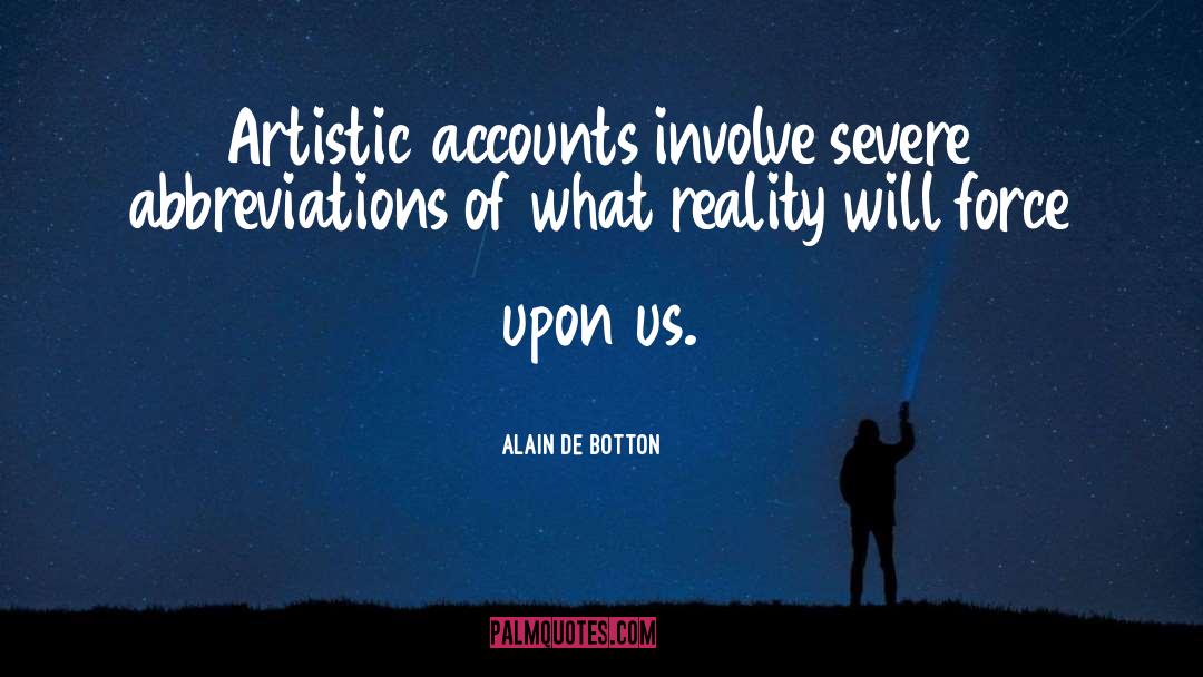 Abbreviations quotes by Alain De Botton