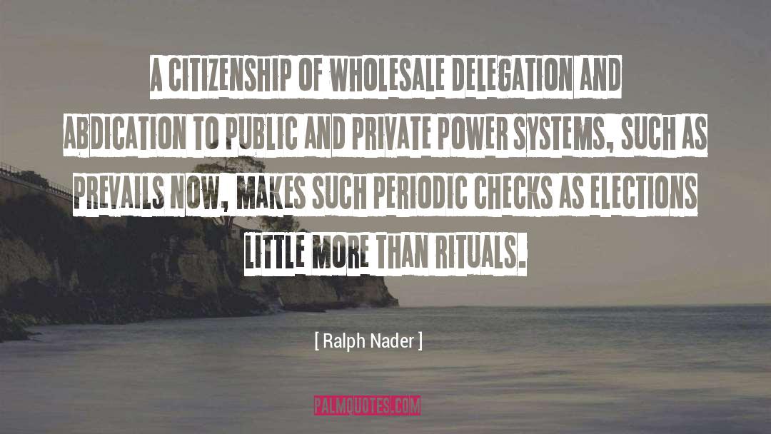 Abdication quotes by Ralph Nader