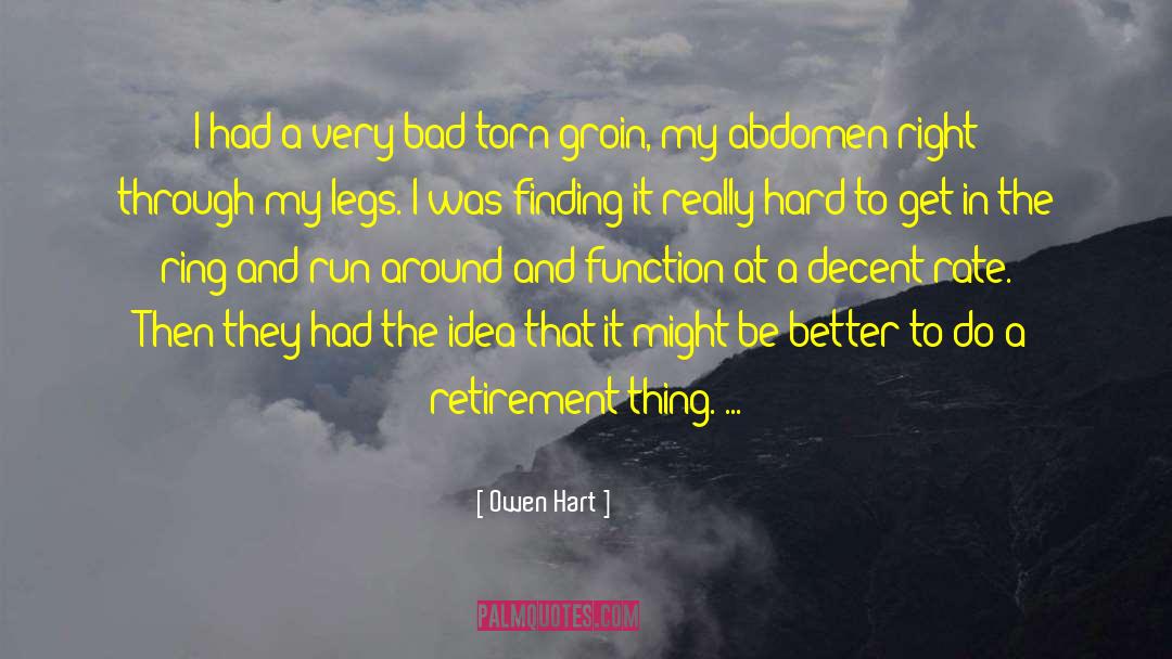 Abdomen quotes by Owen Hart