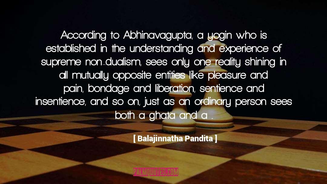 Abhinavagupta quotes by Balajinnatha Pandita