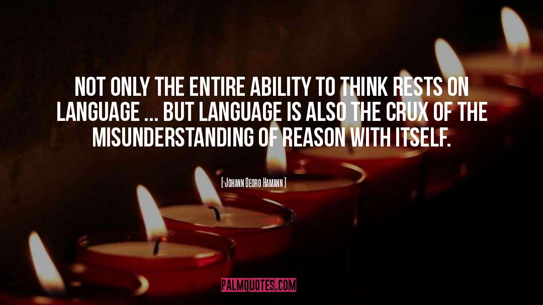 Ability To Think quotes by Johann Georg Hamann