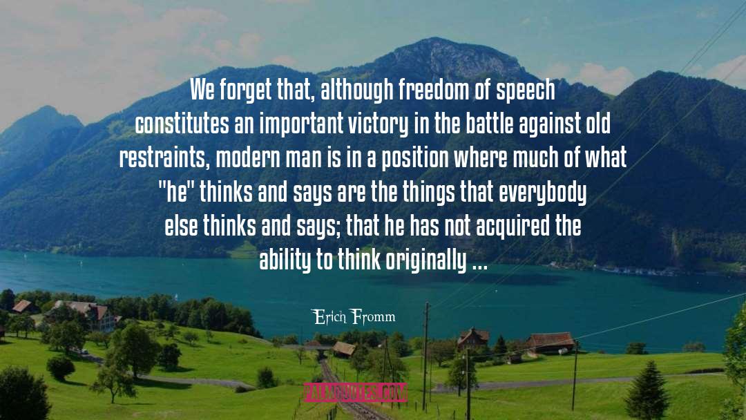 Ability To Think quotes by Erich Fromm