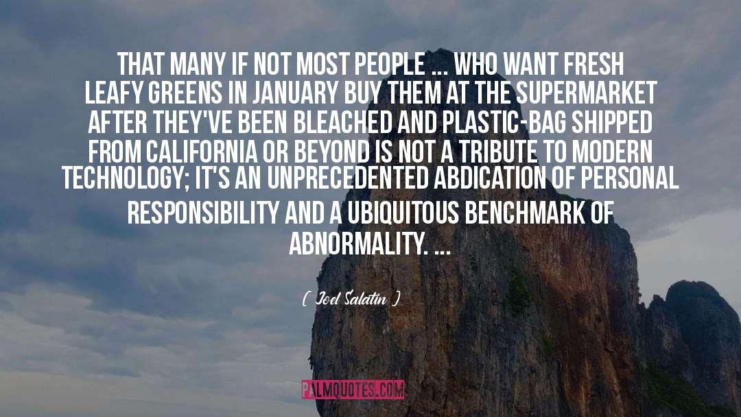 Abnormality quotes by Joel Salatin