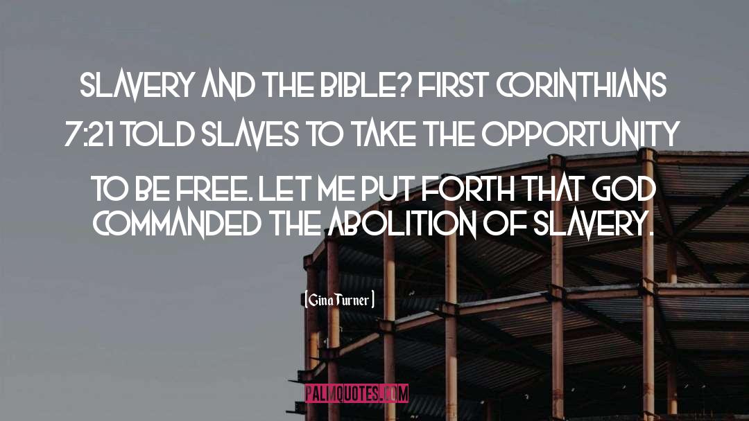 Abolition Of Slavery quotes by Gina Turner