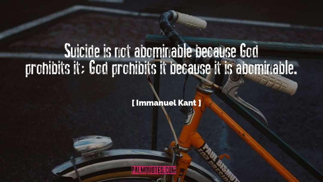 Abominable quotes by Immanuel Kant