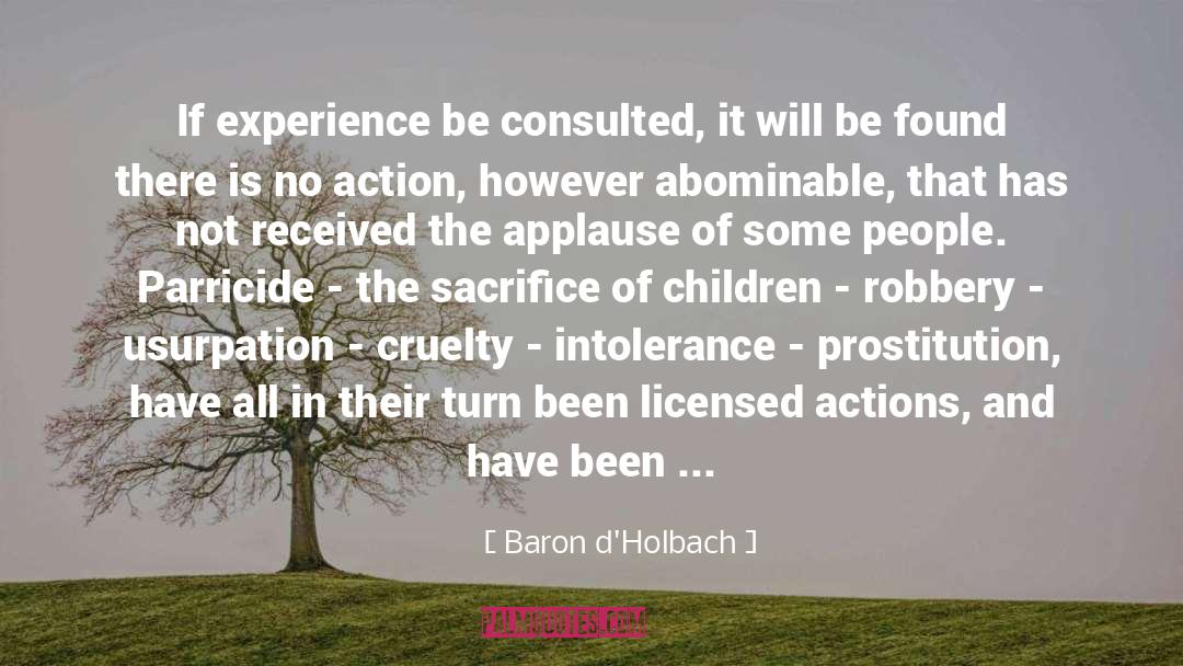 Abominable quotes by Baron D'Holbach