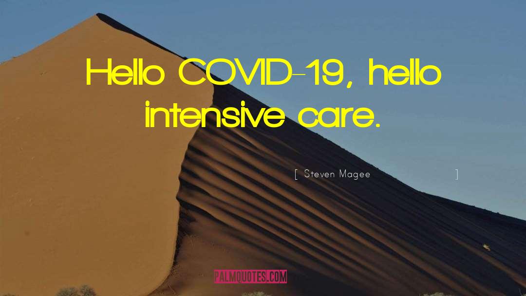 About Covid 19 quotes by Steven Magee