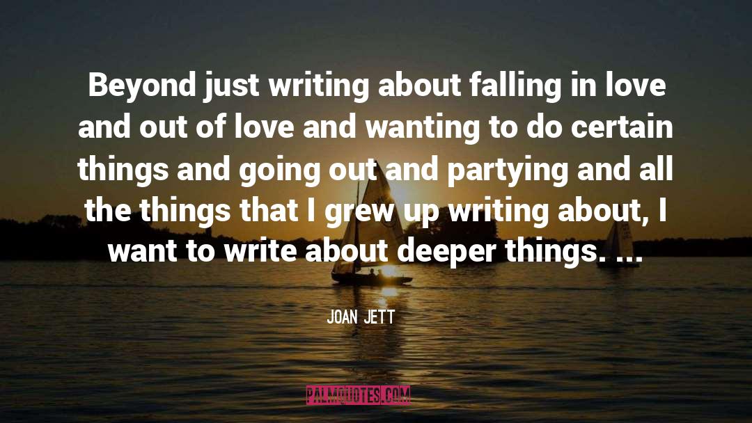 About Falling In Love quotes by Joan Jett