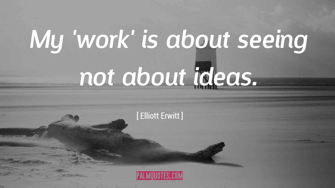 About Ideas quotes by Elliott Erwitt