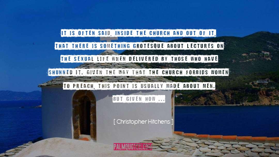 About Men quotes by Christopher Hitchens