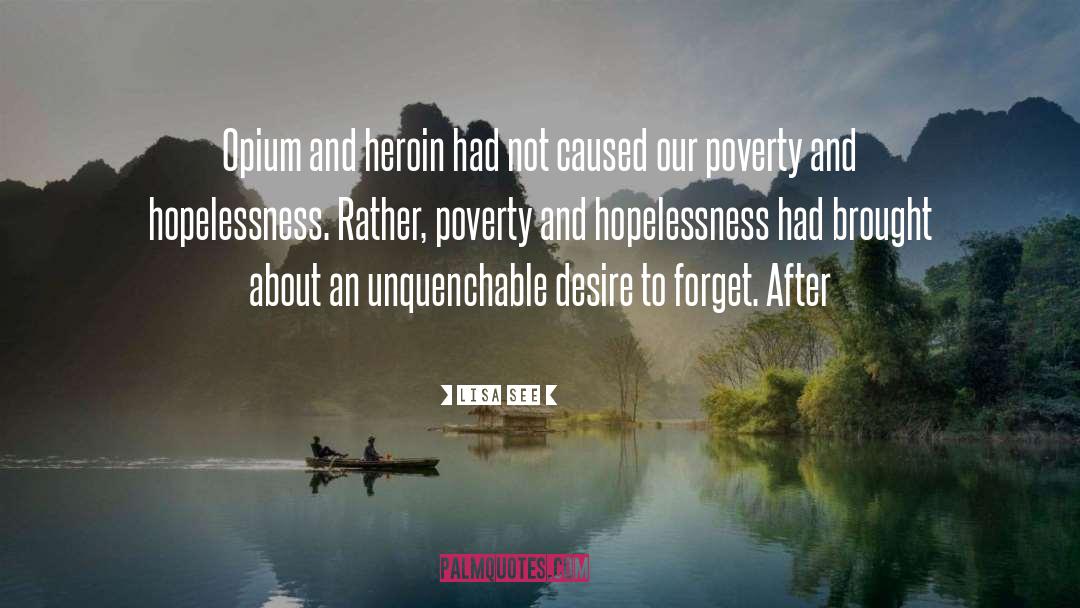 About Poverty quotes by Lisa See