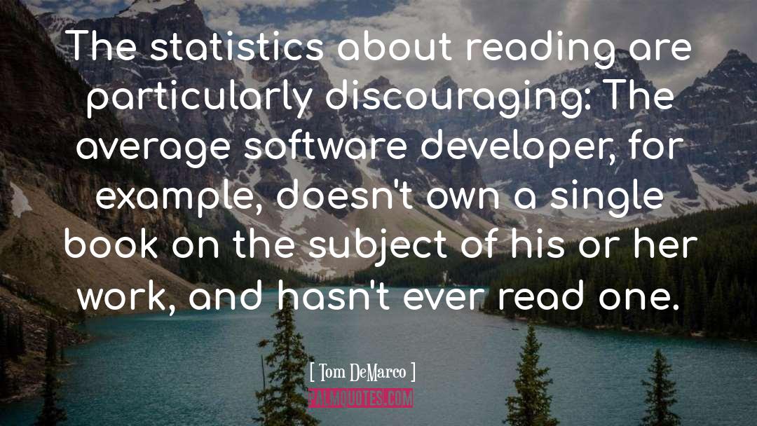 About Reading quotes by Tom DeMarco