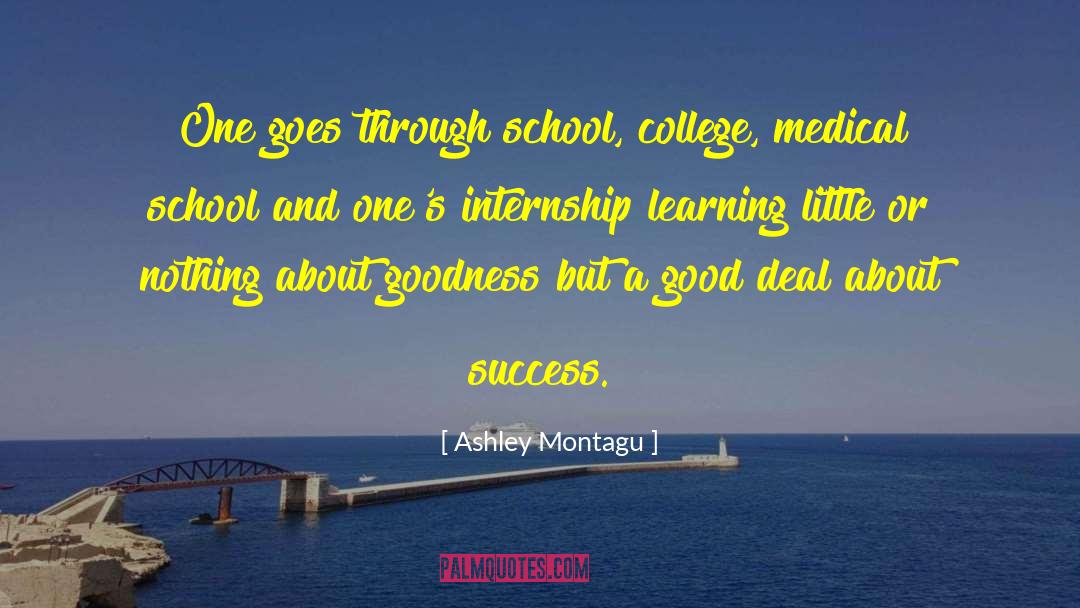 About Success quotes by Ashley Montagu