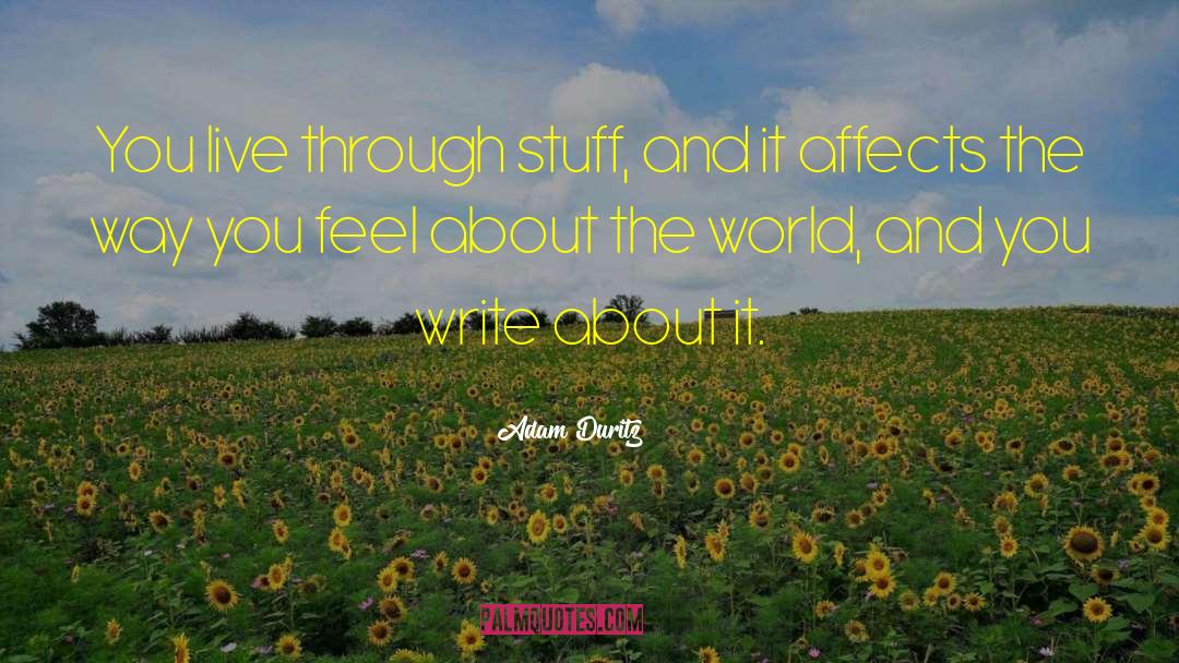 About Writing Poetry quotes by Adam Duritz