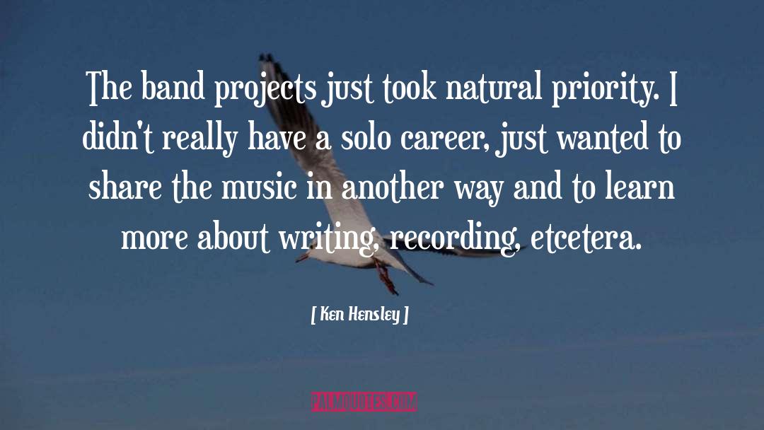 About Writing quotes by Ken Hensley