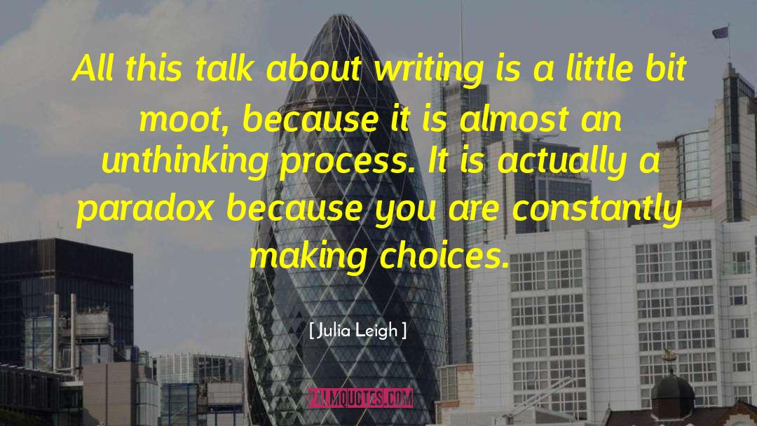 About Writing quotes by Julia Leigh