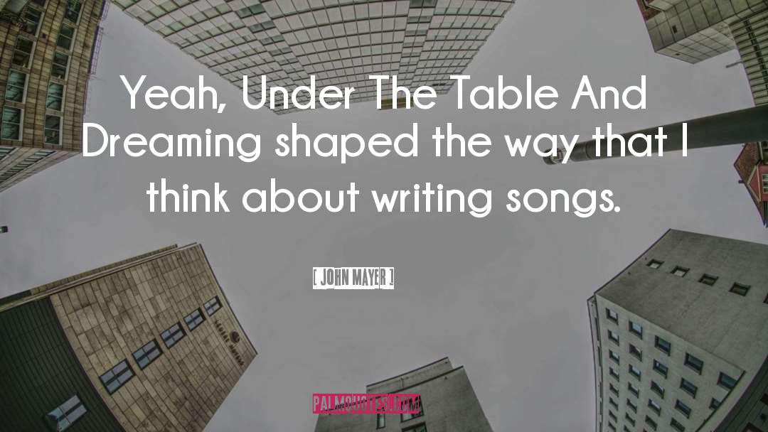 About Writing quotes by John Mayer