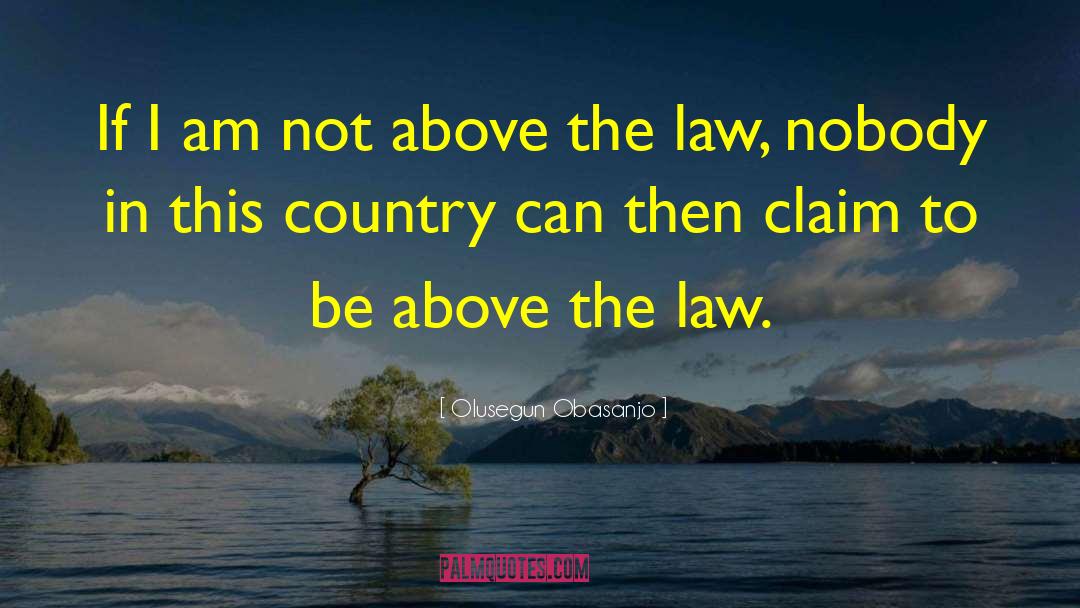 Above The Law quotes by Olusegun Obasanjo