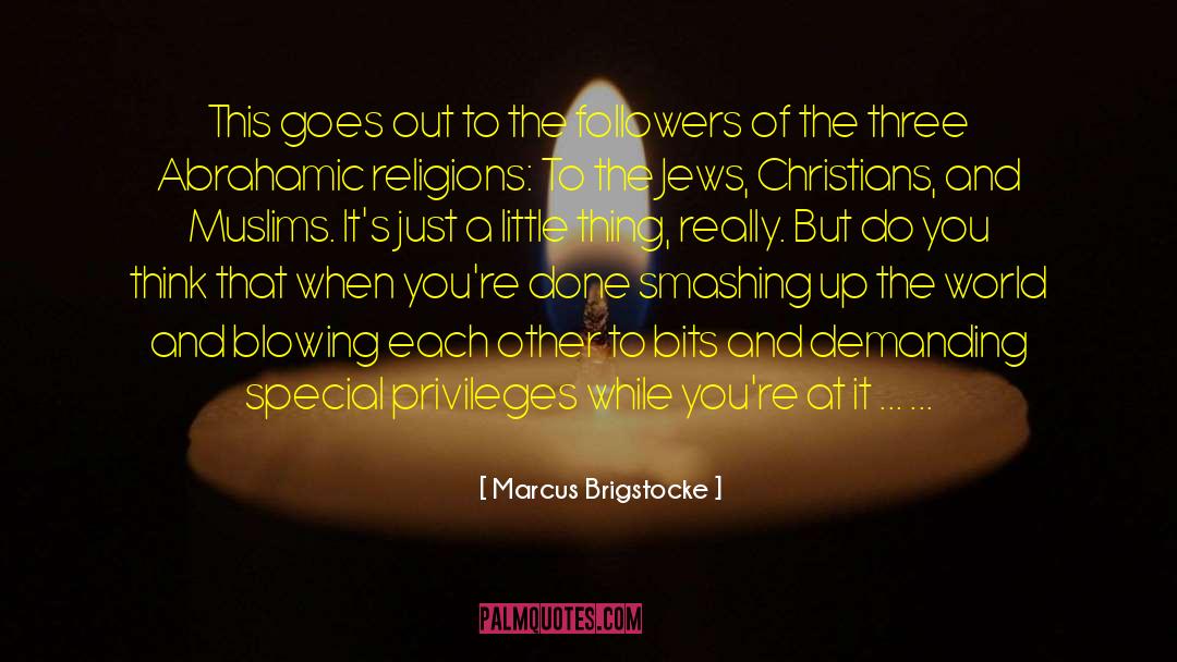 Abrahamic quotes by Marcus Brigstocke