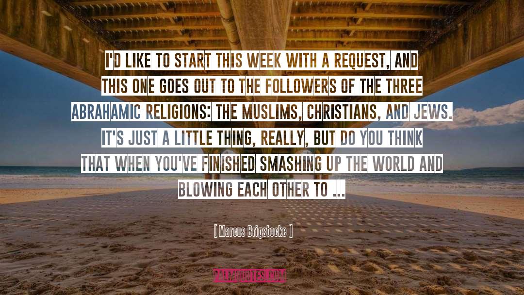 Abrahamic quotes by Marcus Brigstocke