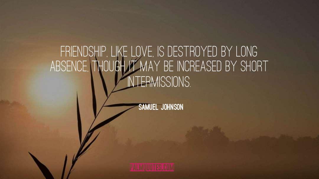 Absence quotes by Samuel Johnson