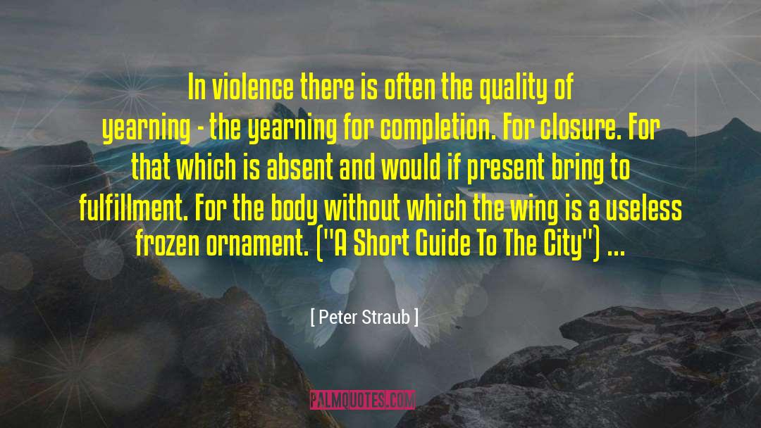 Absent quotes by Peter Straub