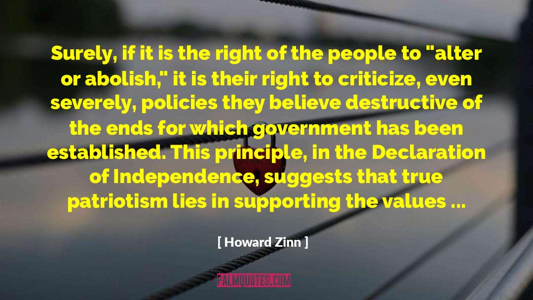 Absolute Values quotes by Howard Zinn