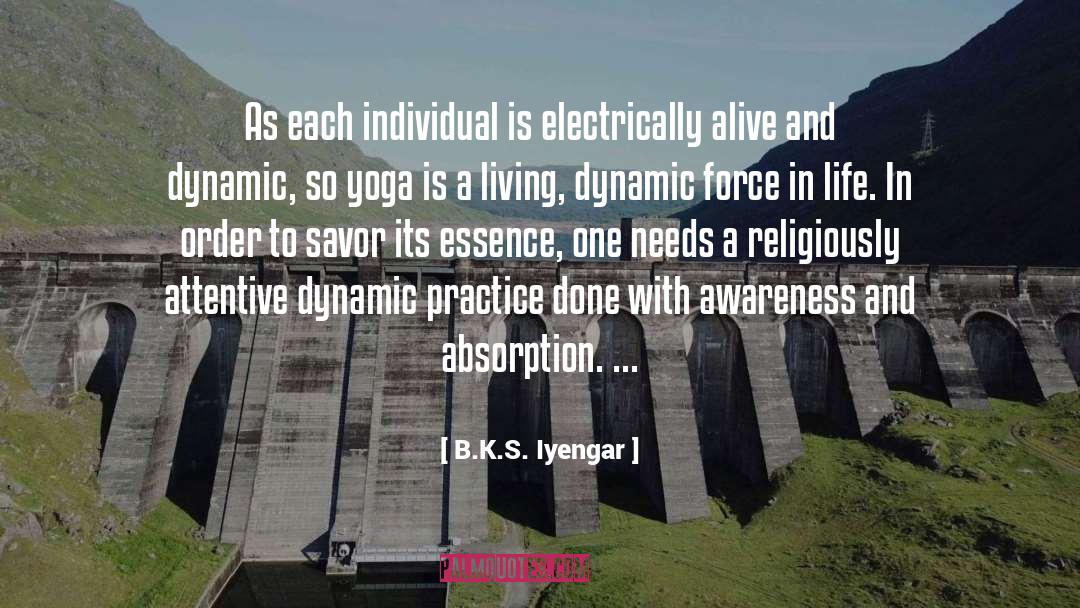 Absorption quotes by B.K.S. Iyengar