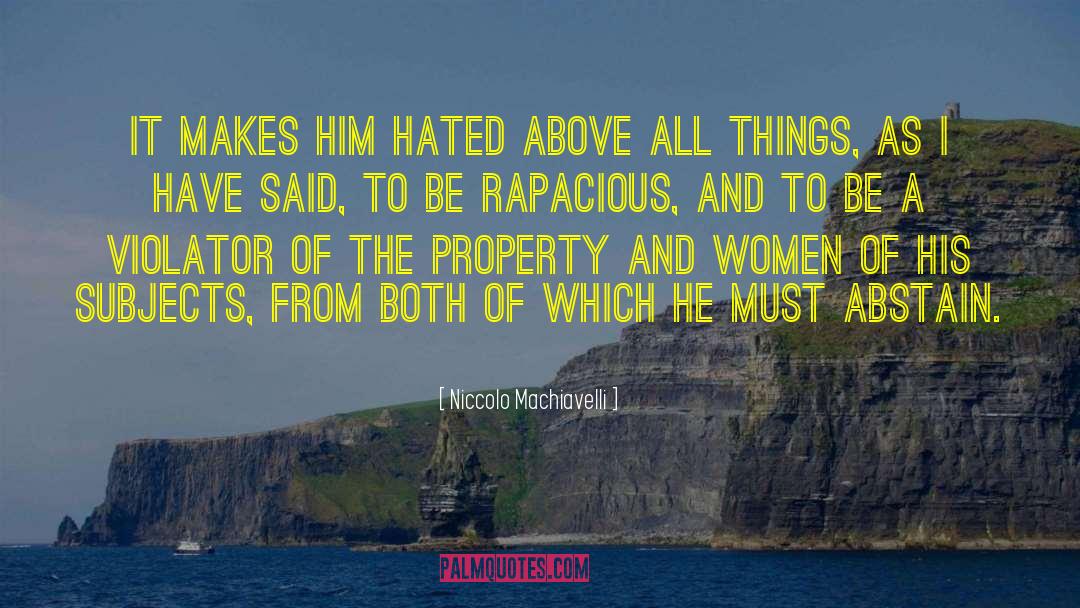 Abstain quotes by Niccolo Machiavelli