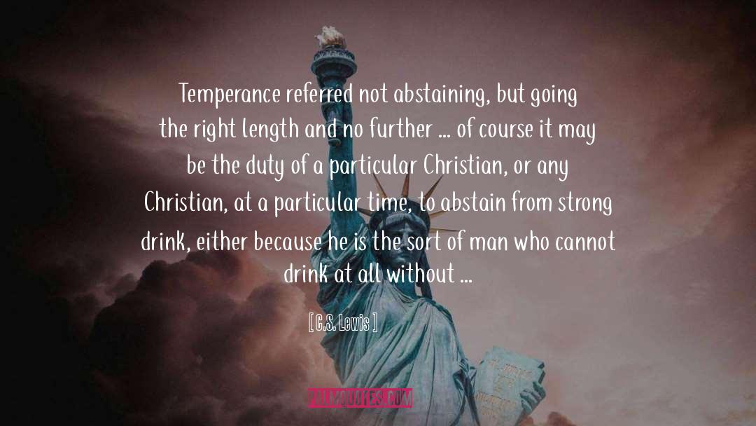 Abstaining quotes by C.S. Lewis