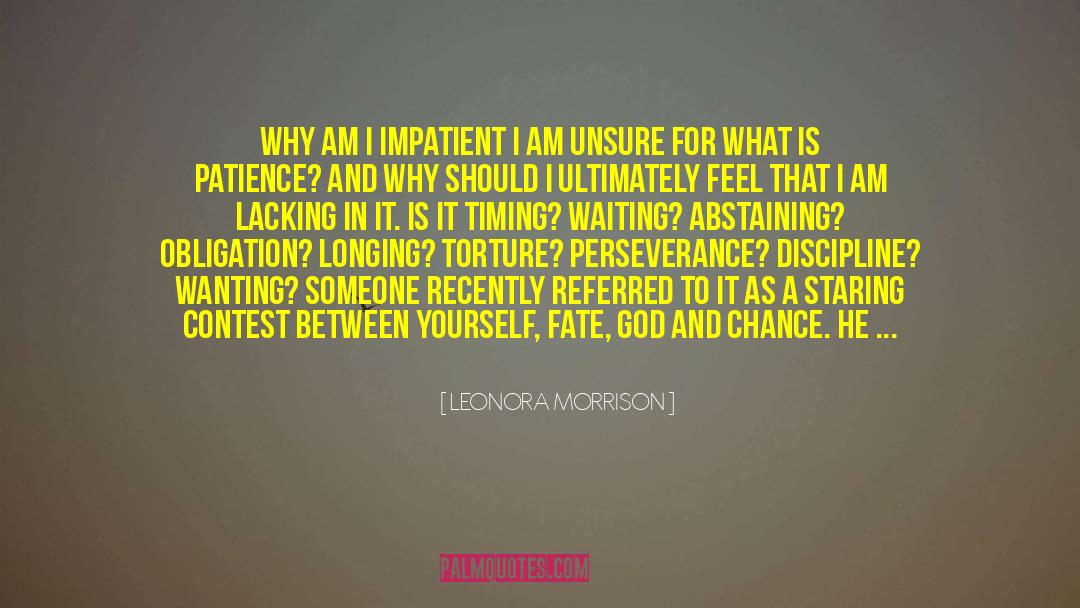 Abstaining quotes by LEONORA MORRISON