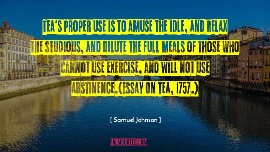 Abstinence quotes by Samuel Johnson