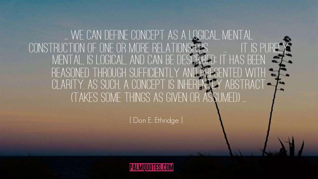 Abstract quotes by Don E. Ethridge