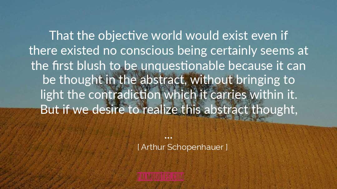 Abstract Thought quotes by Arthur Schopenhauer