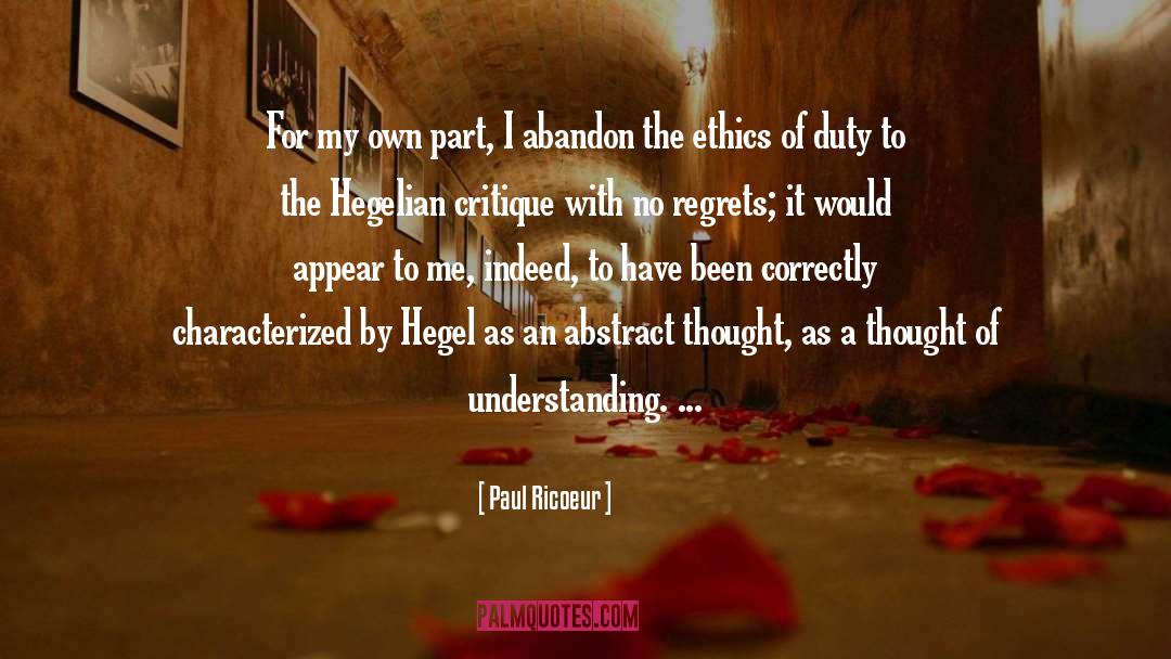 Abstract Thought quotes by Paul Ricoeur