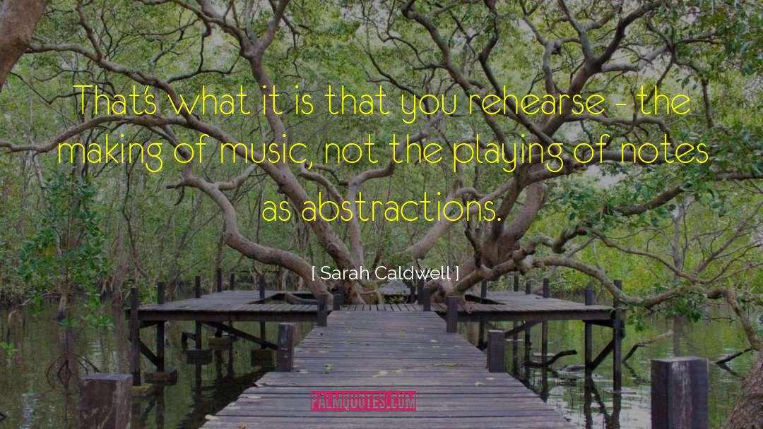 Abstractions quotes by Sarah Caldwell