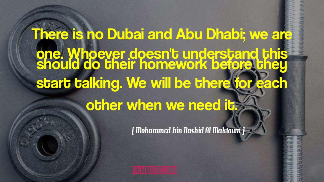 Abu Dhabi quotes by Mohammed Bin Rashid Al Maktoum