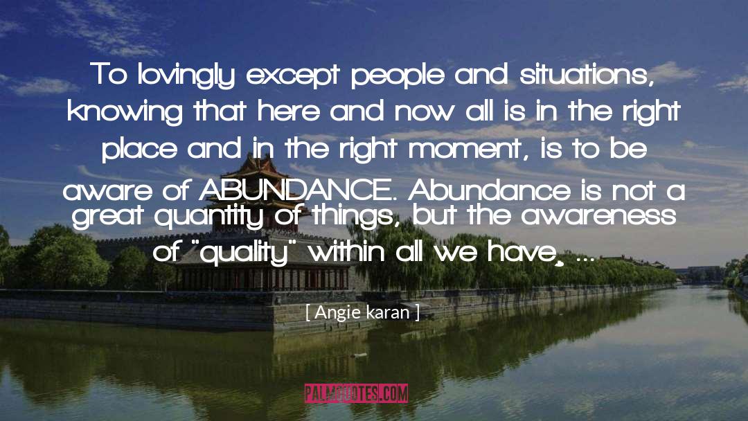 Abundance Mentality quotes by Angie Karan