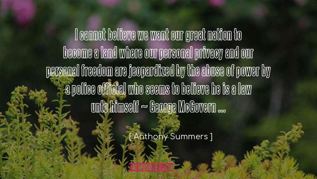 Abuse Of Power quotes by Anthony Summers