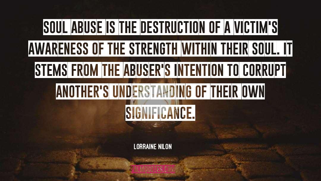 Abuse quotes by Lorraine Nilon