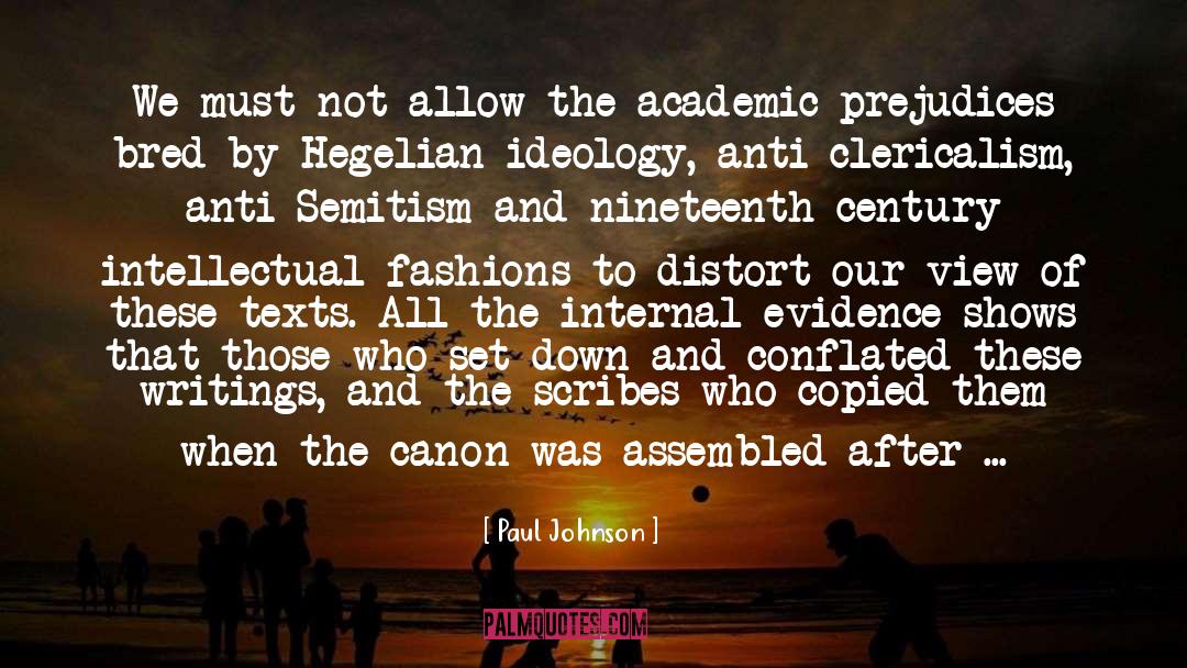 Academic quotes by Paul Johnson