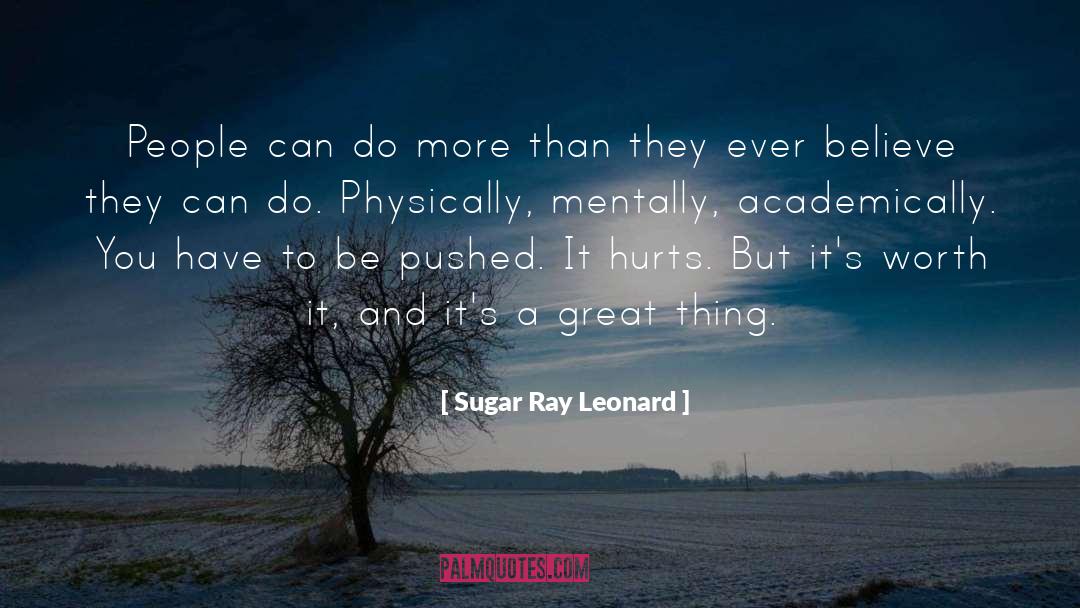 Academically quotes by Sugar Ray Leonard