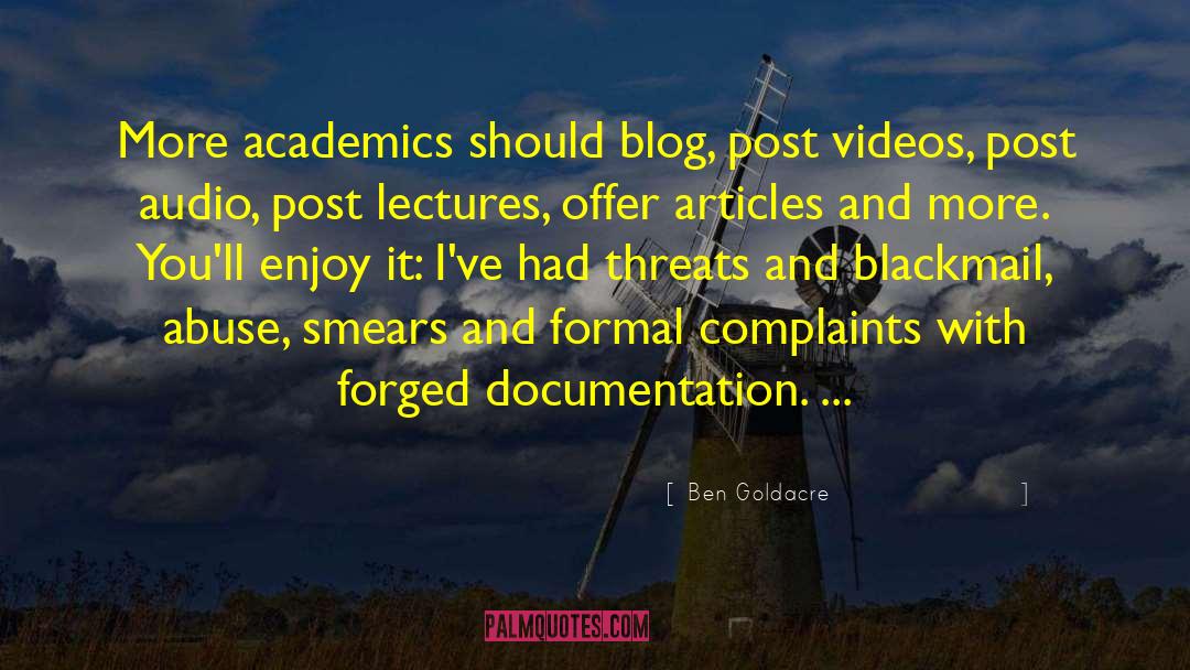 Academics quotes by Ben Goldacre