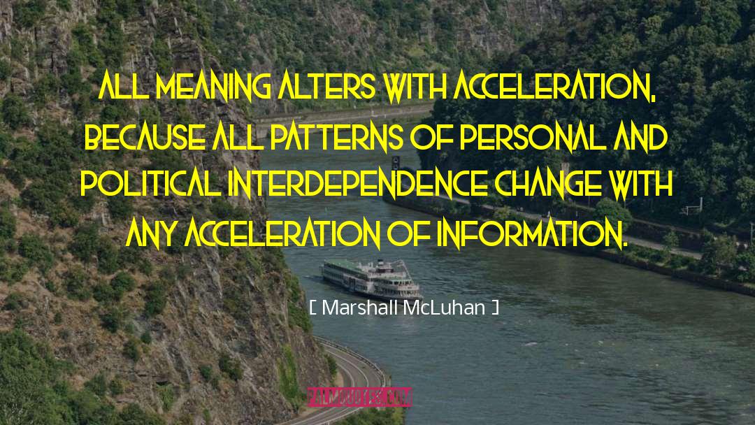 Acceleration quotes by Marshall McLuhan