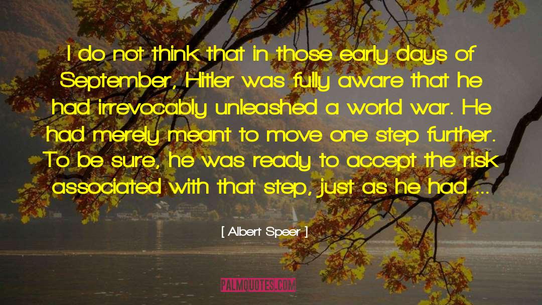 Accept The Risk quotes by Albert Speer