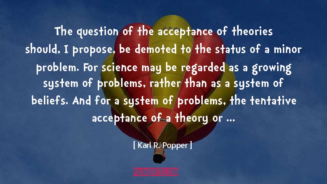 Acceptance quotes by Karl R. Popper
