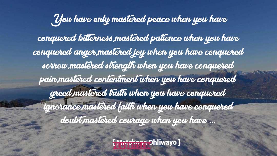 Acceptance Sorrow Truth quotes by Matshona Dhliwayo