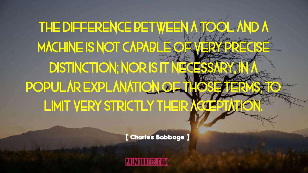 Acceptation quotes by Charles Babbage