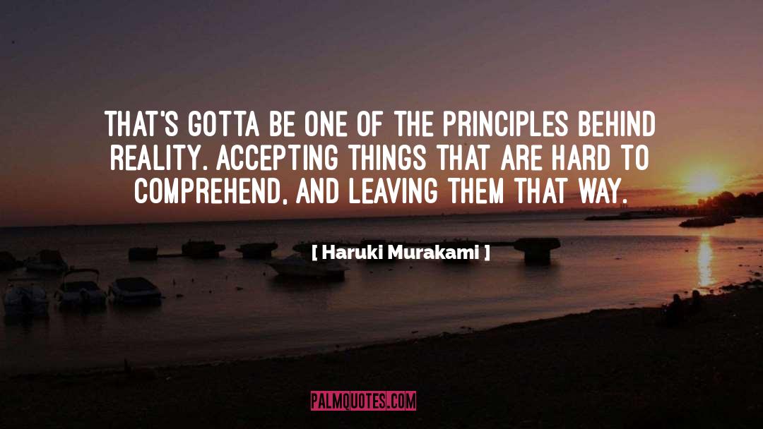 Accepting Reality quotes by Haruki Murakami
