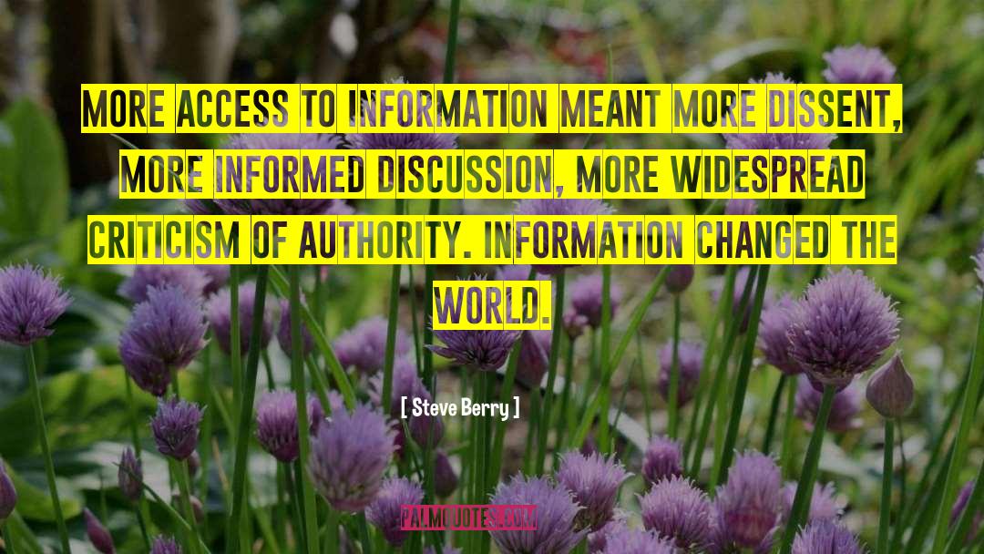 Access To Information quotes by Steve Berry